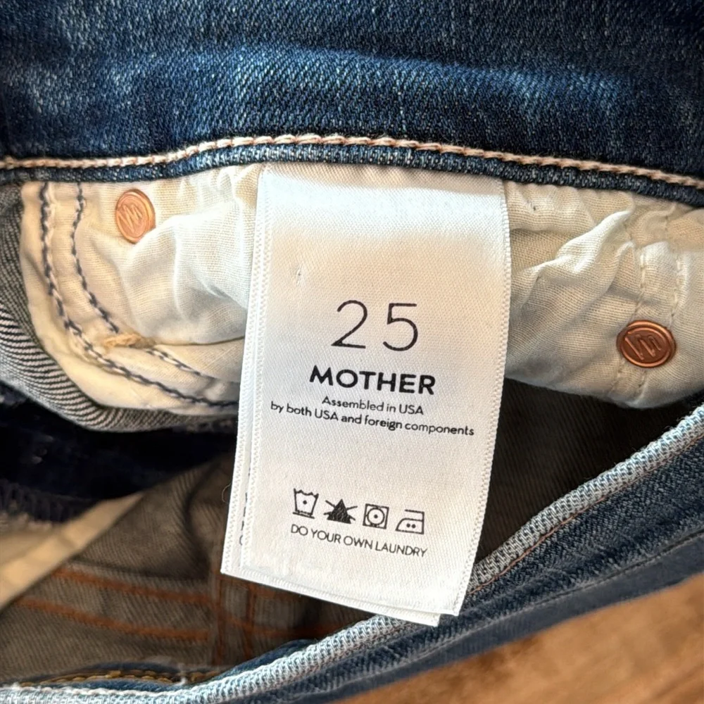 Mother The Insider Crop Step Chew Wash Dancing On Coals 25 distressed raw hem